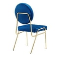thumbnail image 4 of Modway Craft 18.5" Upholstered Fabric Dining Side Chair in Gold/Navy (Set of 2), 4 of 10