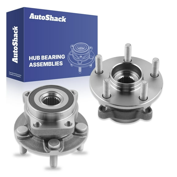AutoShack Front Wheel Hub Bearing Assemblies - Driver and Passenger Side for Subaru, Forester 2014-2018 Crosstrek 2016-2021 Impreza 2014-2023, AWD H4 2.0L 2.5L - 5-Lug, With ABS