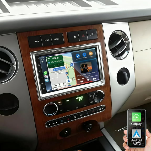 Gsuatey Android 15 Car Radio for Ford Expedition 2007-2014, 7inch IPS Touch Screen GPS Stereo with Wireless Carplay Android Auto, GPS Bluetooth WiFi Mirror Link Backup Camera