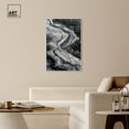 thumbnail image 3 of Ethereal Bloom 3 Canvas Black Paint Abstract by Art Remedy, White Frame, 30" x 45", 3 of 7