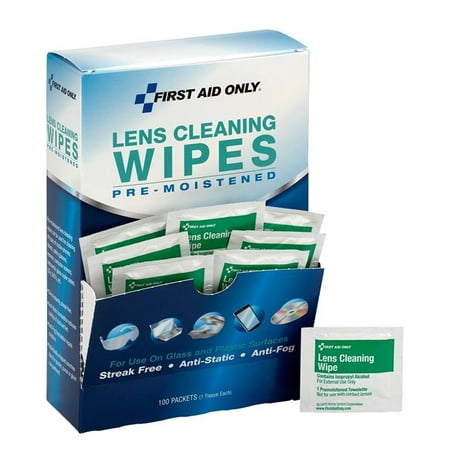 Image of First Aid Only Lens Cleaning Wipes Box of 100