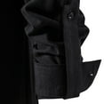 thumbnail image 5 of SSKDBFJG Men's Retro Style Drawstring Tie Long Sleeve Shirt, Casual Men's Tops Standing Collar Shirt (Black)L, 5 of 6