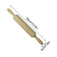 thumbnail image 5 of QIPOPIQ Wooden Rolling Pin for Baking, Pizza Roller Spikes Wooden Roller Pizza Roller Baking Rolling Pin, Dough Roller Wood, Rotating Centre Dough Roller with Handles for All Baking Needs, 5 of 5