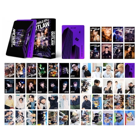 KPOP ATEEZ 55Pcs PhotoCards THE WORLD EP.2 OUTLAW Album Mini LOMO Cards Photo Album 2023 ATEEZ Merch BOY BAND Collectors ATEEZ cards For Fans