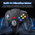 thumbnail image 2 of Luxmo Wireless N64 Controller, 2.4GHZ Wireless Joystick Controller Gamepad Compatible with N64 System Video Console (Black), 2 of 7