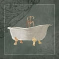 thumbnail image 3 of Villa, Milli 12x12 Black Modern Framed Museum Art Print Titled - Victorian Muted Green Bathtub, 3 of 5