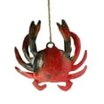 thumbnail image 3 of Benzara Reclaimed Metal Crab Design Wall Decor with Rope, Rustic Red, 3 of 3