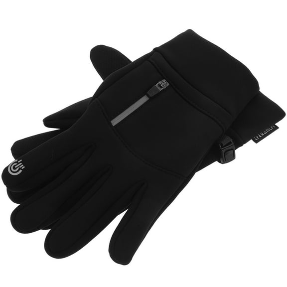SOPOTUTU Cold Weather Fishing Gloves for Women Black Neoprene 1 Pair Waterproof for Running
