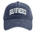 thumbnail image 1 of GDREDA Summer Hats Women's Vintage Washed Denim Printed Baseball Cap，Navy, 1 of 3