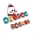 thumbnail image 3 of Cute Christmas Nail Stickers for Kids - 24pc Wearable Patch Set for Children's Festive 24PCS, 3 of 4