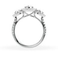 thumbnail image 2 of Unique Moments 2ct Lab Grown 3 Stone Halo Diamond Engagement Ring 10K White Gold, 2 of 5