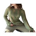 thumbnail image 3 of Femmes Sexy Crochet Tricot Évider Robe Manches Longues Backless Slim Fit Parti Club Nuit sur Mini Robe Cover Ups, 3 of 7