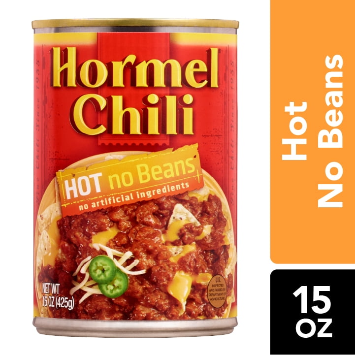 Hormel Chili Hot No Beans, 15 Ounce