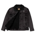 thumbnail image 3 of SOL Sexy Unisex denim sherpa jacket the perfect jacket for those cold nights (Black Denim, XS), 3 of 4