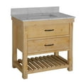 thumbnail image 4 of Birmingham 36" Bathroom Vanity with Driftwood Cabinet and Carrara Marble Top, 4 of 7