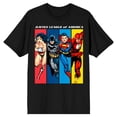 thumbnail image 7 of Justice League Wonder Woman, Batman, Superman, Flash Portrait Men's Black T-Shirt-Medium, 7 of 7
