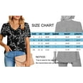thumbnail image 5 of MOSHU T-shirts for Women Pleated Printed Short Sleeve Tunice Tops V Neck Summer Womens Shirts, 5 of 6