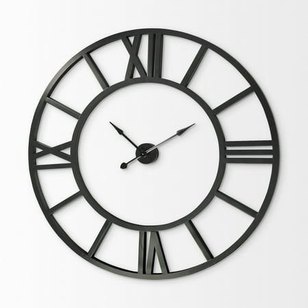 Mercana Stoke 54 Round Giant Oversized industrial Wall Clock in White