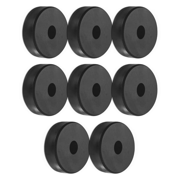 Uxcell 8-Pack Arandelas de Aislamiento de Goma, 2" OD 0.5" ID 0.6" Grueso para Accesorios de Hogar y Automóvil, Negro
