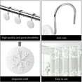 thumbnail image 2 of AGPtek 12Pack Blanc Noël Flocon de Neige Antirouille Plastique Rond Crochets de Rideau de Douche pour la Maison Décorative, 2 of 6