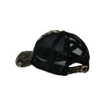 thumbnail image 3 of Top Headwear Fashion Leopard Cheetah Print Criss Cross Ponytail Trucker Hat - Black, 3 of 4