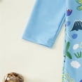 thumbnail image 6 of lnmuld Toddler Boys 2 Piece UPF Zipper Rash Guard Swim Set with Matching Hat Size:6-12 Months, 6 of 7
