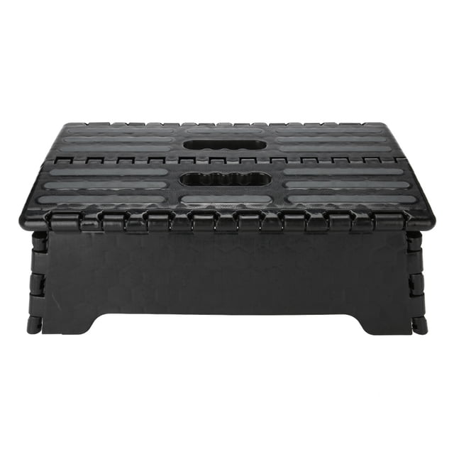 Folding Step Stool, Portable Step Ladder with Non Slip Grips, Large Platform, 300 Lb Loading Capacity, Made of Plastic, for Elderly, Pregnant, Bathroom Travel Use