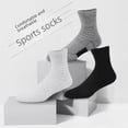 thumbnail image 3 of Calcetines deportivos de verano, calcetines cortos de malla transpirable para hombre, calcetines con fondo de toalla grueso, calcetines absorbentes de sudor para correr y hacer ejercicio al aire libre, 3 of 6