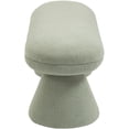 thumbnail image 4 of Meridian Furniture Drum Mint Faux Shearling Teddy Fabric Bench, 4 of 6