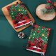 thumbnail image 5 of Paño de cocina con copos de nieve y árbol de Navidad, decoración navideña para el hogar 2024, adorno navideño de Papá Noel con cuadros de búfalo, Año Nuevo 2025, 5 of 5
