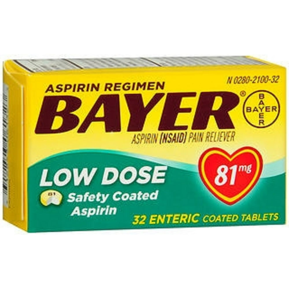 Bayer Pain Relief 81 mg Strength Tablet 32 per Bottle Walmart