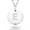 925 Sterling Silver, variant on 925 Sterling Silver or 18K Yellow Gold Over Silver Round Initial Pendant Necklace for Women 18 to 20 Inch Chain, Dainty Letter Necklace Made in Italy (T, sterling silver)