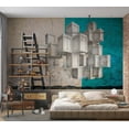 thumbnail image 6 of Tiptophomedecor Background & Patterns Wallpaper Wall Mural - Concrete Blocks, 6 of 7