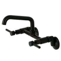 Kingston Brass KS823ORB Concord Double-Handle Wall-Mount Bridge Kitchen Faucet, Oil Rubbed Bronze