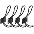 thumbnail image 7 of Iron Robe Hooks Wall Hook DIY Closet Hangers Home Storage Holder 4pcs, Black, 7 of 7