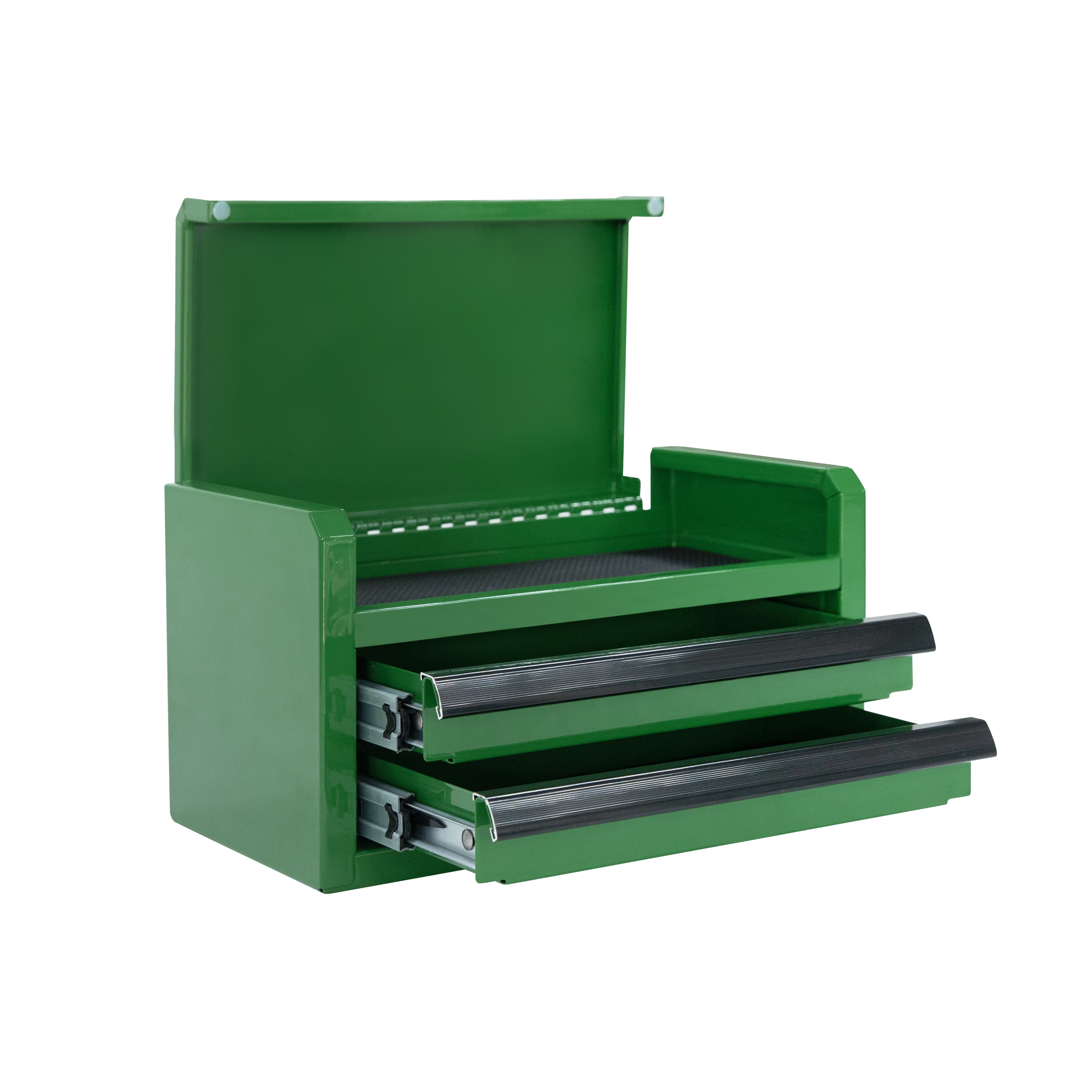 Hyper Tough Mini 10-inch 2-Drawer Steel Toolbox, WC Green