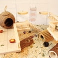 thumbnail image 6 of Natural Wood Hamster Climbing Ladder 2 Packs Hamster Ramp and Platform Guinea Pig Climbing Ladder Wood Bridge for Guinea Pig Rat Mouse Ferret Chipmunk and Other Small Animals, 6 of 7