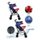thumbnail image 3 of Carriola Bastón Bebé Confety Shark Jst816-s Reclinable Azul/Rojo, 3 of 6