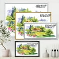 thumbnail image 4 of Designart 'Blossoming Greenlands And A Rural House' Traditional Framed Canvas Wall Art Print, 4 of 5