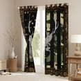 thumbnail image 3 of Curtains & Drapes Camo Green American Flag 30%-50% Blackout Curtains, Vintage Usa Stars And Stripes Curtains Hunting Deer Elk Print Window Curtains 38Wx54L, 3 of 5