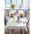 thumbnail image 3 of Colorful Spring Floral Rectangle Tablecloth, Farmhouse Flowers Modern Botanical Art Waterproof & StainResistant Tablecloth, Washable Oil-proof Table Cover for Dining/Party/Wedding/Buffet 52x70 In, 3 of 9