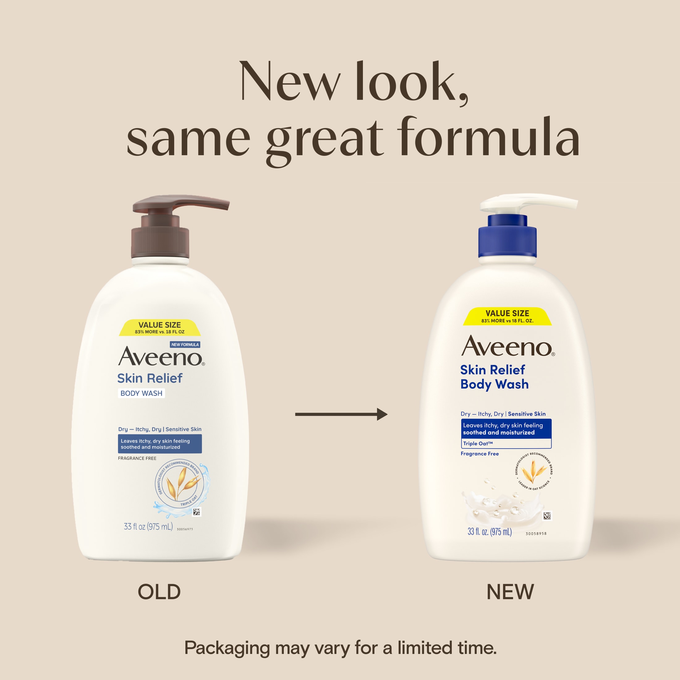Aveeno Skin Relief Body Wash, Fragrance-Free, 33 fl oz photo 2