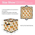 thumbnail image 2 of RATGDN Collapsible Fabric Cube Storage Bin with Double Handles for Living Room Bedroom Office Black - Orange Juice Fruit, 2 of 7