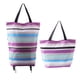 thumbnail image 1 of Inteprter ProbeOf Bolsas de compras plegables Bolsa de compras multifunción multifuncional espaciosa y resistente Almacenamiento y organización del hogar cinta feliz, 1 of 6