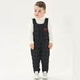 thumbnail image 5 of SILVERCELL Toddler Baby Boys Girls Snow Bib Overalls Winter Warm Thicken Down Pants Kids Windproof Water-Resistant Ski Pants, 5 of 6