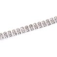 thumbnail image 1 of Diamante De Imitación De Doble Fila Cerrar Cadena de diamantes de imitación de cristal 10 yardas/2 filas Cadena con adornos inferiores dorados y plateados Ndcxsfigh Libre de BPA, 1 of 5