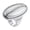 Silver, variant on Women's Stainless Steel Oval Checker Groove Rugby Ball Groove Dome Signet Ring Wedding Jewellery Silver Plated Size 11