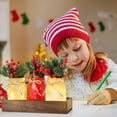 thumbnail image 3 of Christmas Mason Jars, Christmas Centerpiece Table Settings, Wood Tray with 3 Painted Jars、Flowers and Lights, Dining Coffee Table Centerpiece, Christmas Mason Jar Decor for Xmas Home Desk Mantel, 3 of 9