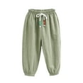 thumbnail image 2 of SUYOLL Children Boys Casual Pants Elastic Waist Solid Color Drawstring Pants Summer Fall Daily Wear Quick Dry Active Pants 3-8 Years, 2 of 4