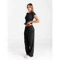 thumbnail image 3 of Conjunto coordinado Trendy Queen de 2 piezas con pantalón de pierna ancha, 3 of 5